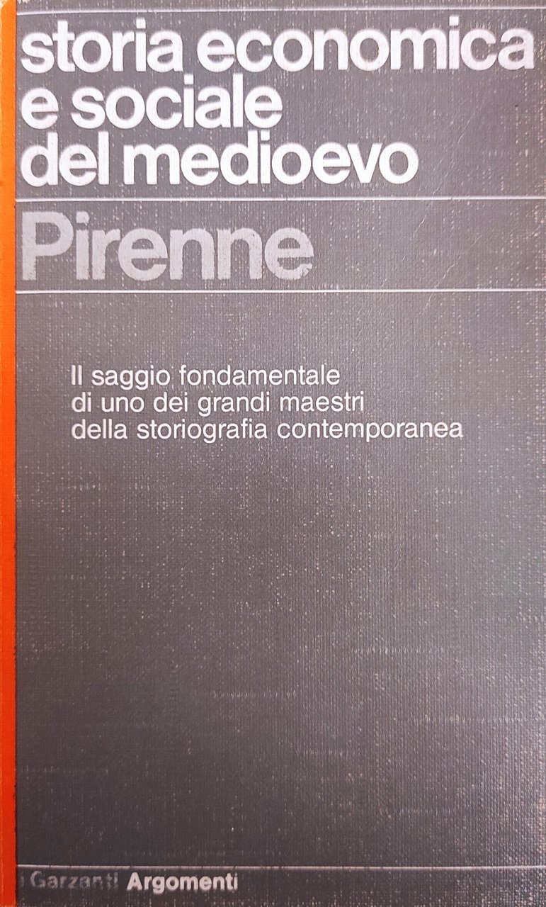 STORIA ECONOMICA E SOCIALE DEL MEDIOEVO