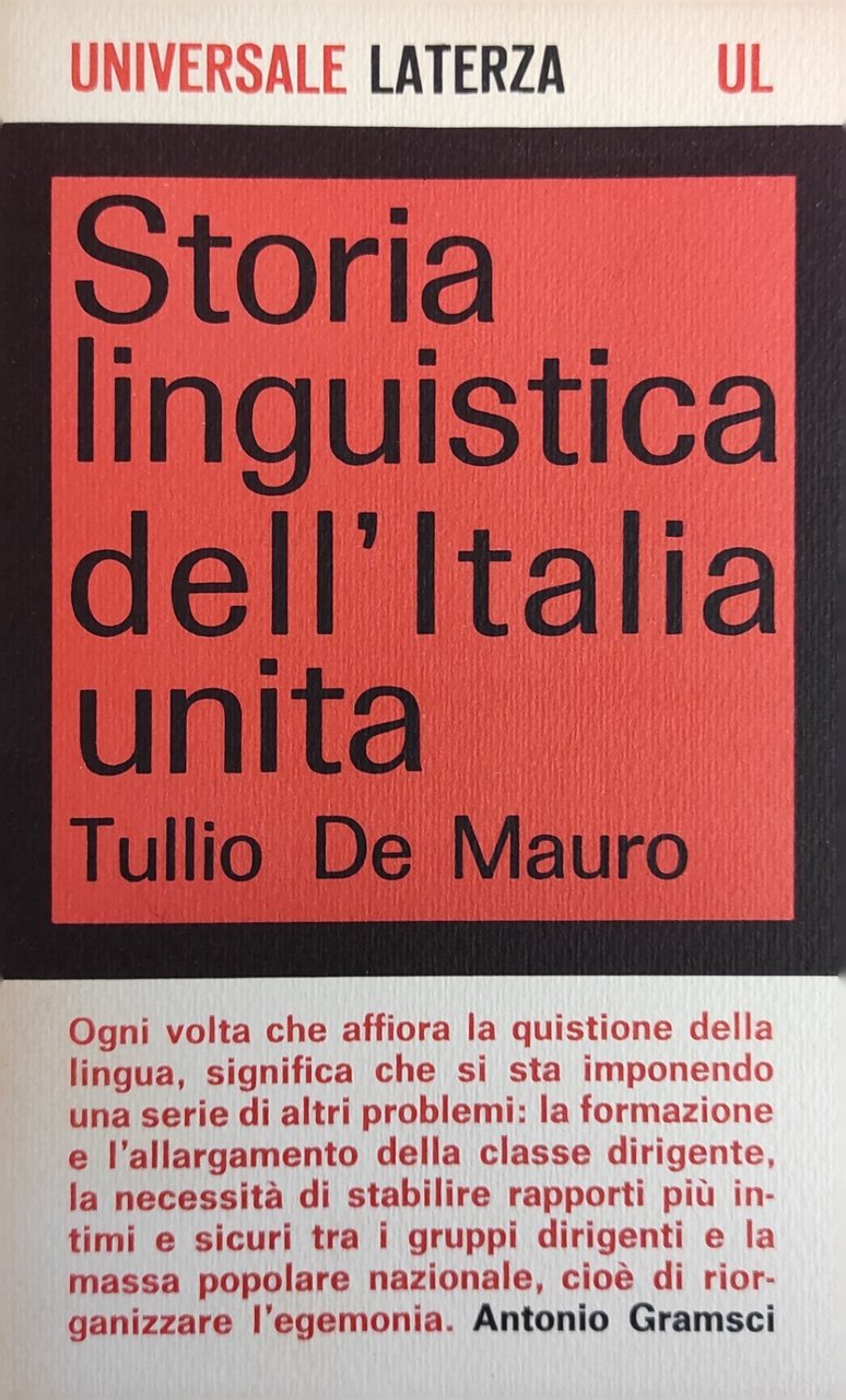 STORIA LINGUISTICA DELL'ITALIA UNITA