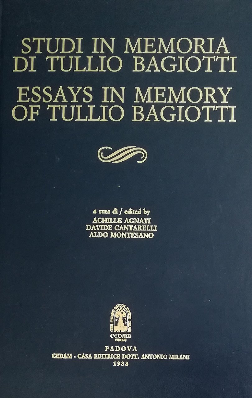 STUDI IN MEMORIA DI TULLIO BAGIOTTI