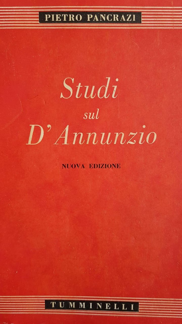 STUDI SUL D'ANNUNZIO