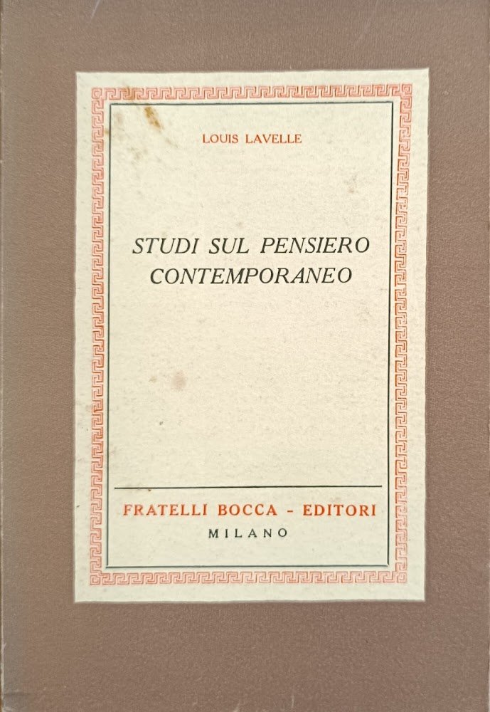 STUDI SUL PENSIERO CONTEMPORANEO