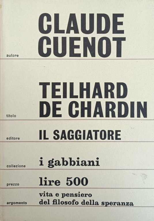 TEILHARD DE CHARDIN