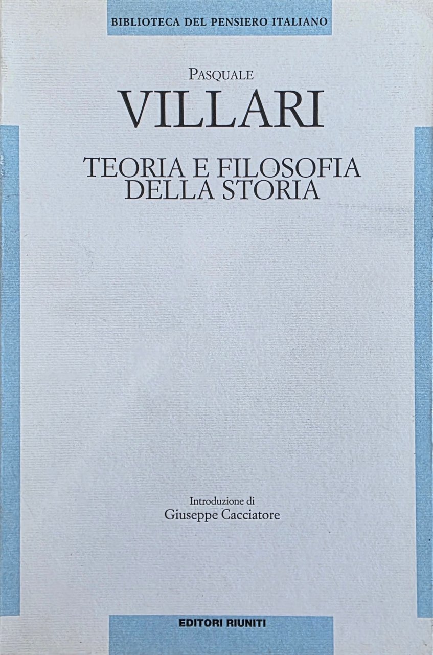 TEORIA E FILOSOFIA DELLA STORIA | Immagine principale