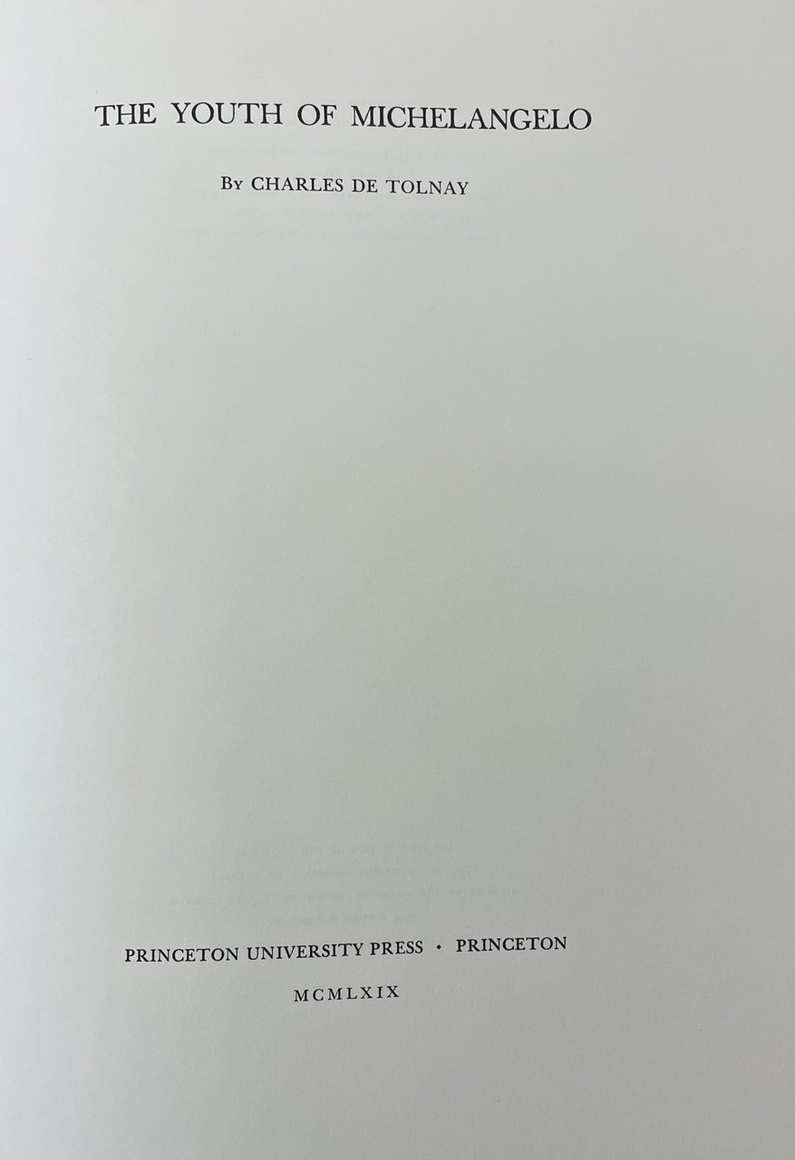 THE YOUTH OF MICHELANGELO