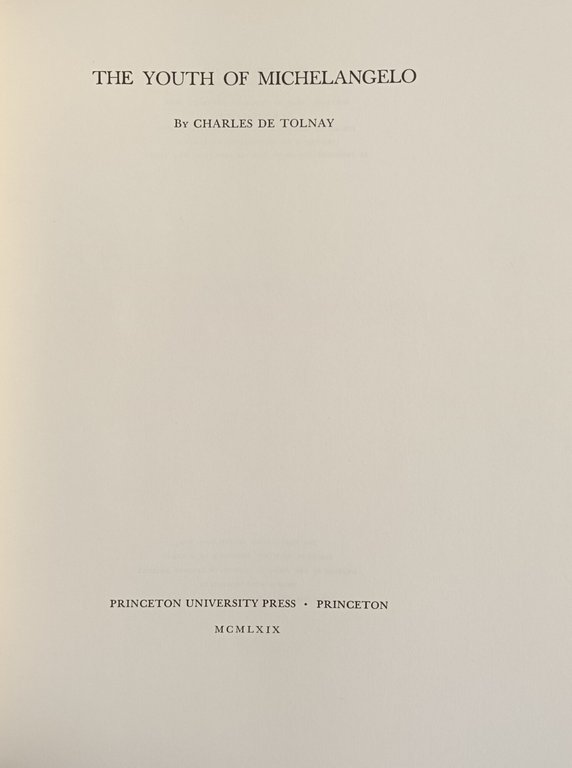 THE YOUTH OF MICHELANGELO