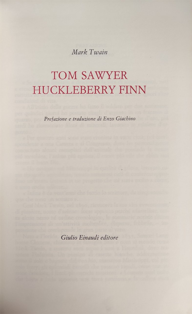 TOM SAWYER HUCKLEBERRY FINN | Immagine principale