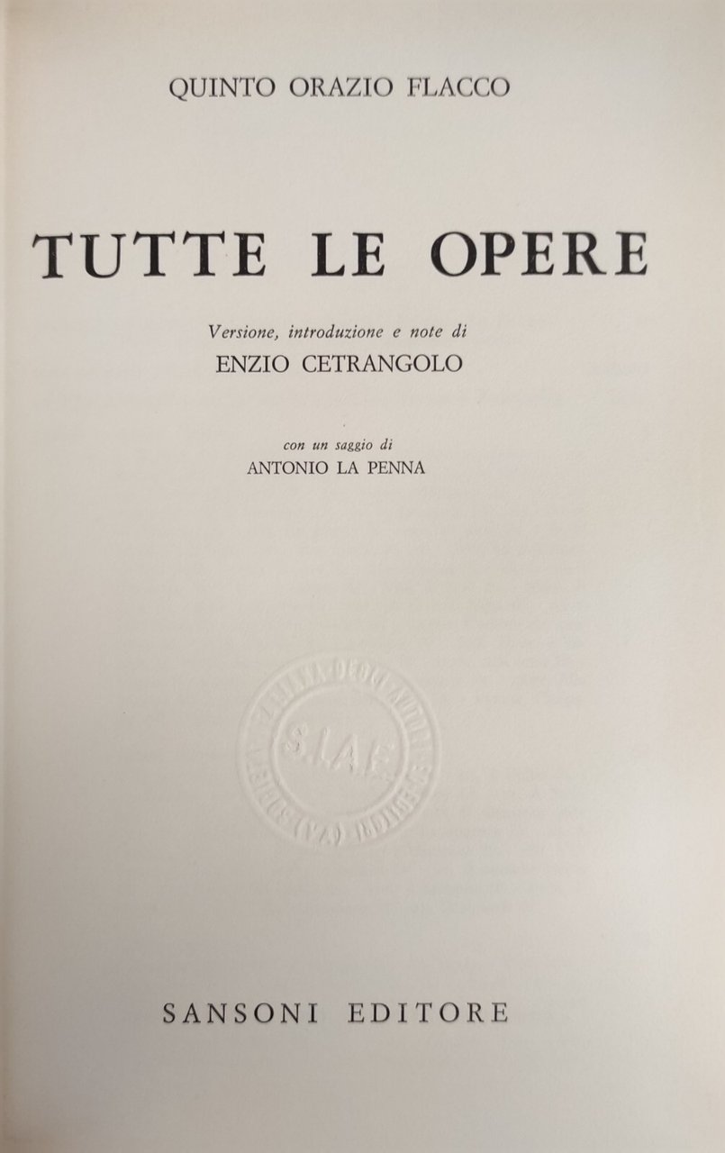 TUTTE LE OPERE