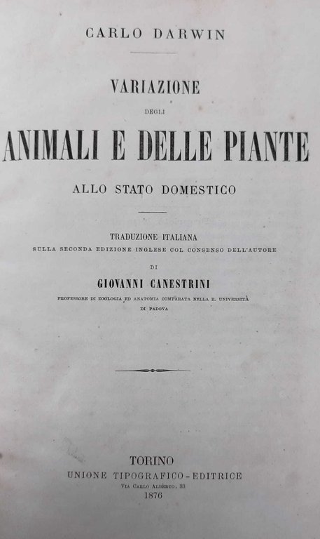 VARIAZIONE DEGLI ANIMALI E DELLE PIANTE ALLO STATO DOMESTICO | Immagine Gallery 2