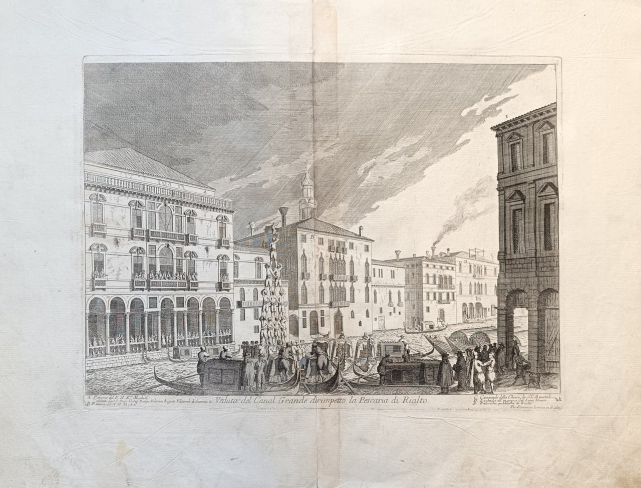 VEDUTA DEL CANAL GRANDE DIRIMPETTO LA PESCARIA DI RIALTO