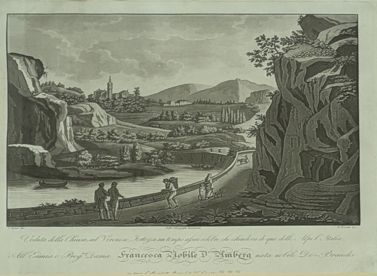 VEDUTA DELLA CHIUSA SUL VERONESE. FORTEZZA UN TEMPO ASSAI CELEBRE …