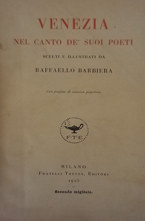 VENEZIA NEL CANTO DE' SUOI POETI