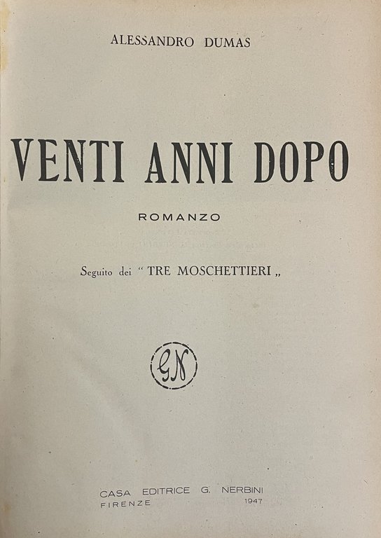 VENTI ANNI DOPO
