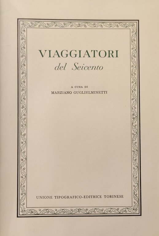VIAGGIATORI DEL SEICENTO