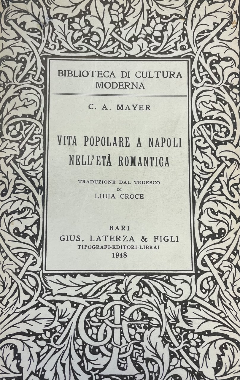 VITA POPOLARE A NAPOLI NELL' ETÀ ROMANTICA | Immagine principale