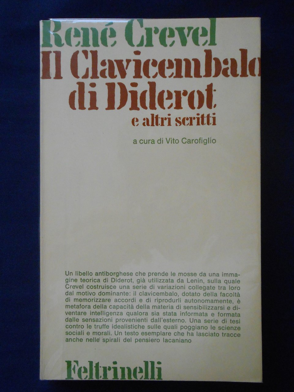 CLAVICEMBALO DI DIDEROT E ALTRI SCRITTI