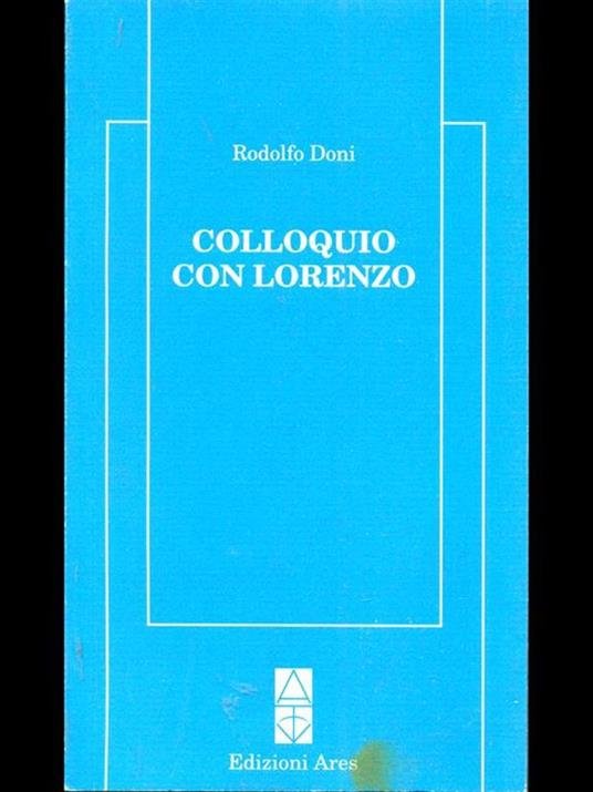 COLLOQUIO CON LORENZO