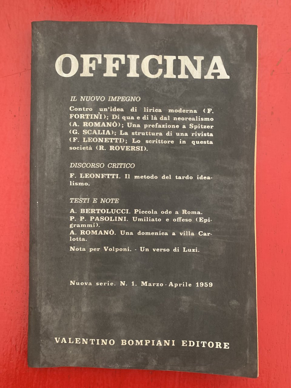 Officina, Fascicolo bimestrale di Poesia