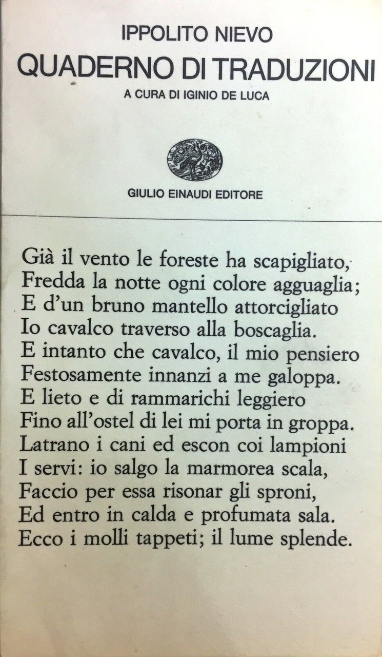 QUADERNO DI TRADUZIONI