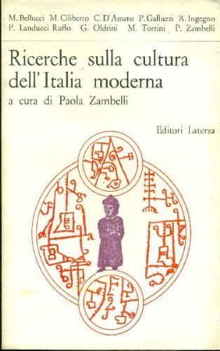 RICERCHE SULLA CULTURA DELL`ITALIA MODERNA