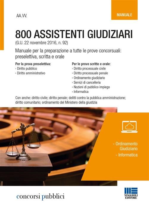 800 Assistenti Giudiziari. Manuale Per La Preparazione A Tutte Le …