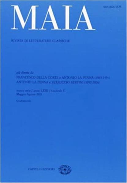 Maia. Rivista Di Letterature Classiche (2011). Vol. 2 | Immagine principale