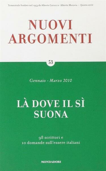Nuovi Argomenti. Vol. 53: La Dove Il Si Suona. | Immagine principale
