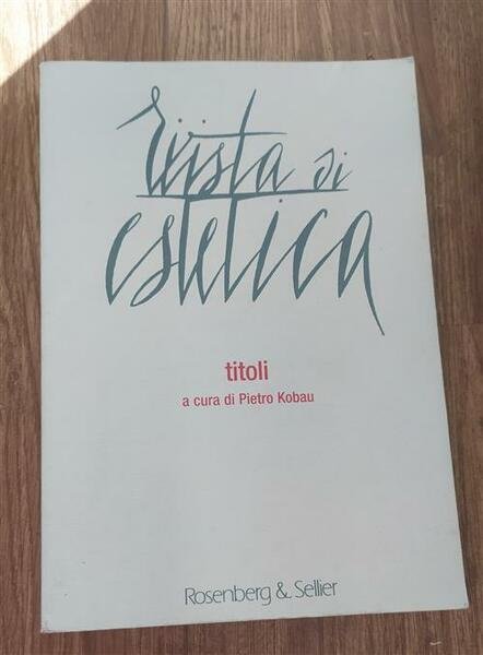 Rivista Di Estetica