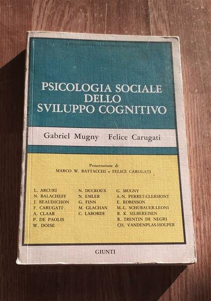 Psicologia Sociale Dello Sviluppo Cognitivo