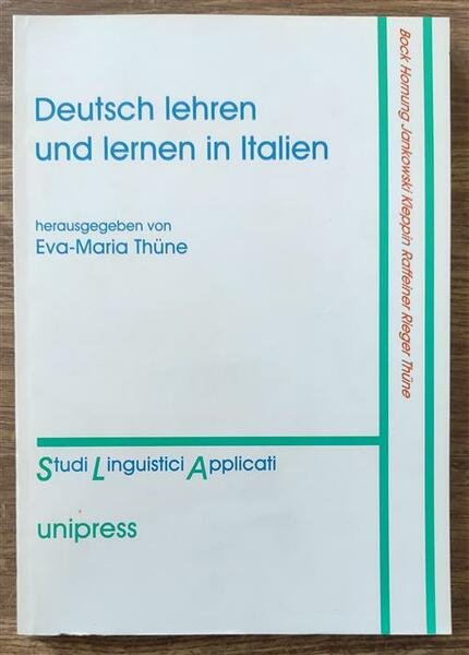 Deutsch Lehren Und Lernen In Italien Eva Maria Th¸ne Unipress …