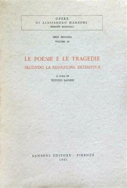 Le Poesie E Le Tragedie Secondo La Redazione Definitiva | Immagine principale