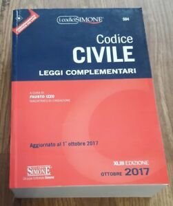 Codice Civile. Leggi Complementari Edizioni Giuridiche Simone 2017