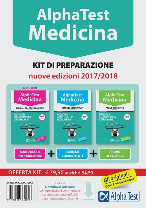 Alpha Test. Medicina, Odontoiatria, Veterinaria. Kit Di Preparazione. Con Software …