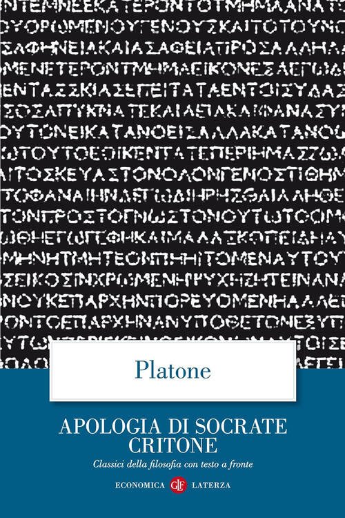 Apologia Di Socrate Critone. Testo Greco A Fronte | Immagine principale