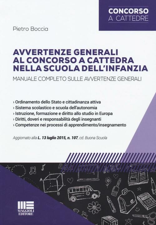 Avvertenze Generali Al Concorso A Cattedra Nella Scuola Dell'infanzia.Manuale Completo … | Immagine Gallery 2