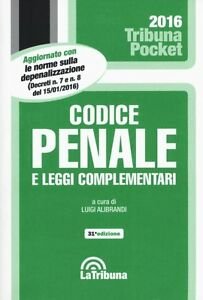 Codice Penale E Leggi Complementari La Tribuna 2016