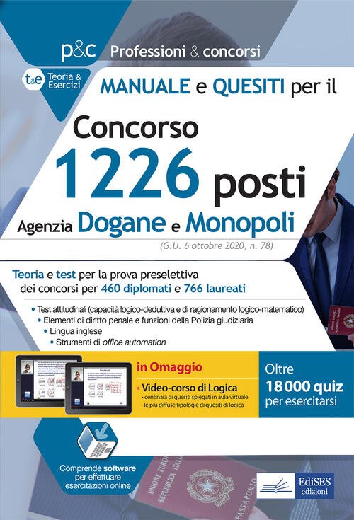 Concorso 1226 Posti Agenzia Dogane E Monopoli 2020. Manuale E …