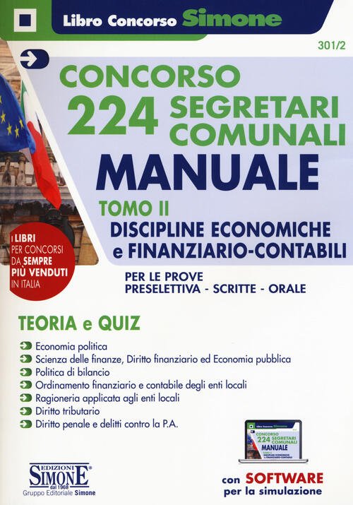 Concorso 224 Segretari Comunali. Manuale. Teoria E Quiz. Con Software …