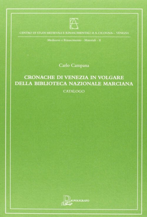 Cronache Di Venezia In Volgare Della Biblioteca Nazionale Marciana | Immagine principale