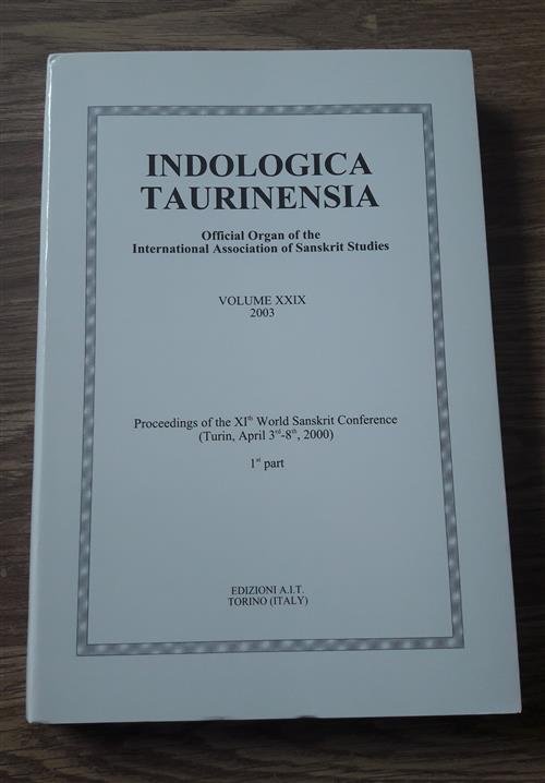 Indologica Taurinensia 1 Parte Ait Torino 2003