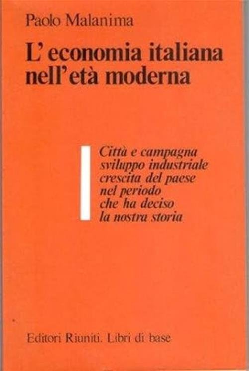 L'economia Italiana Nell'et‡ Moderna