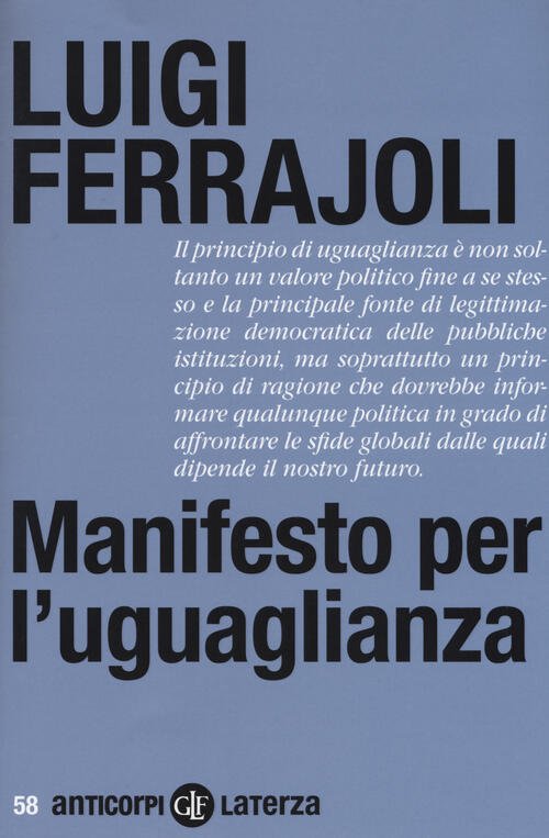 Manifesto Per L'uguaglianza Luigi Ferrajoli Laterza 2018 | Immagine principale
