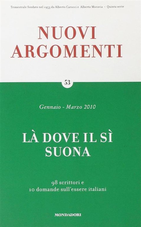 Nuovi Argomenti. Vol. 53: La Dove Il Si Suona. | Immagine Gallery 2