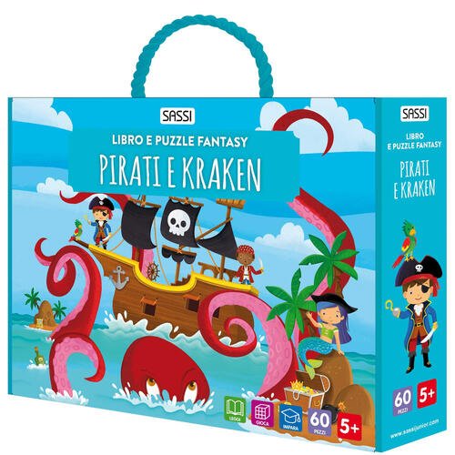 Pirati E Kraken. Libro E Puzzle Fantasy. Con Puzzle Sagomato