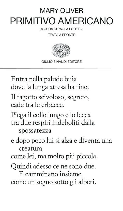 Primitivo Americano. Testo Inglese A Fronte