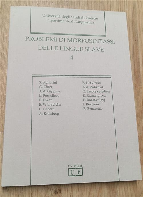 Problemi Di Morfosintassi Delle Lingue Slave. Vol. 4 | Immagine principale