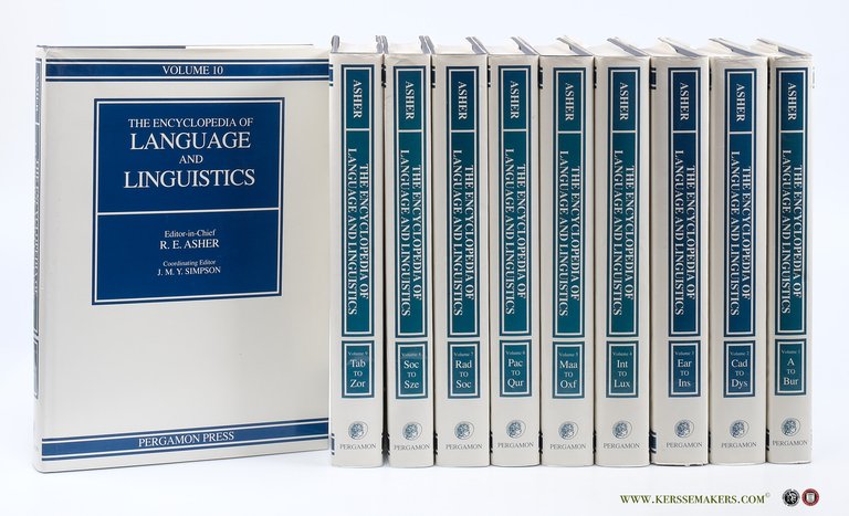 The Encyclopedia of Language and Linguistics [ complete set, 10 …