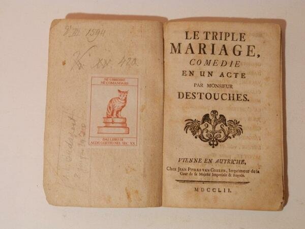 Le triple mariage. Comedie en un acte par monsieur Destouches