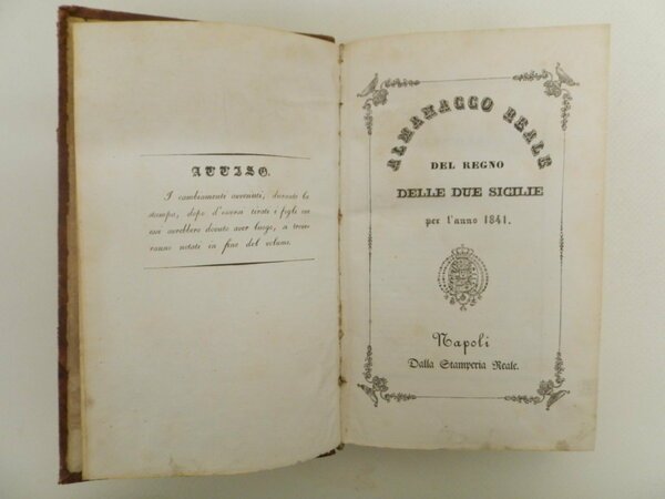Almanacco Reale del Regno delle Due Sicilie per l'anno 1841.