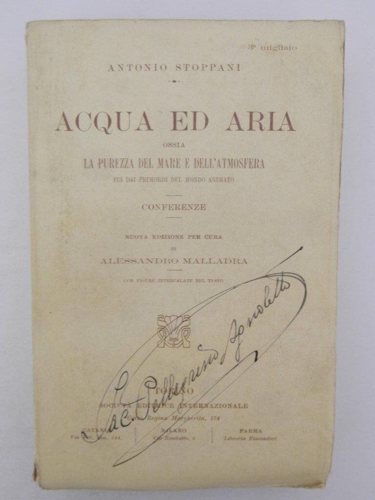 Acqua ed aria, ossia la purezza del mare e dell'atmosfera …