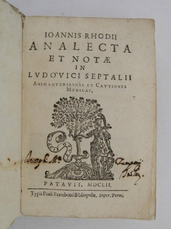 Analecta et notae in Ludovici Septalii animadversiones et cautiones medicas